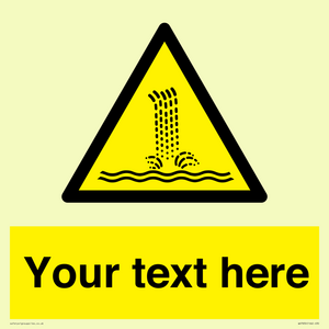 Custom warning artificial waterfall